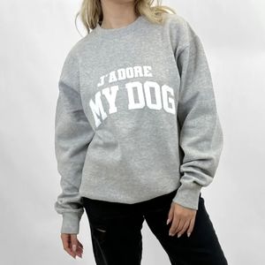 LULUSIMONSTUDIO J'adore My Dog Graphic Sweatshirt ~ NWOT